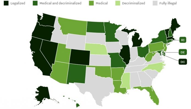 Marijuana Laws Prior to 2020 Election